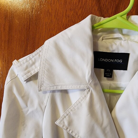 Women's PS London Fog White Trench/Rain Lightweight Jacket - Picture 3 of 9